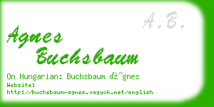 agnes buchsbaum business card